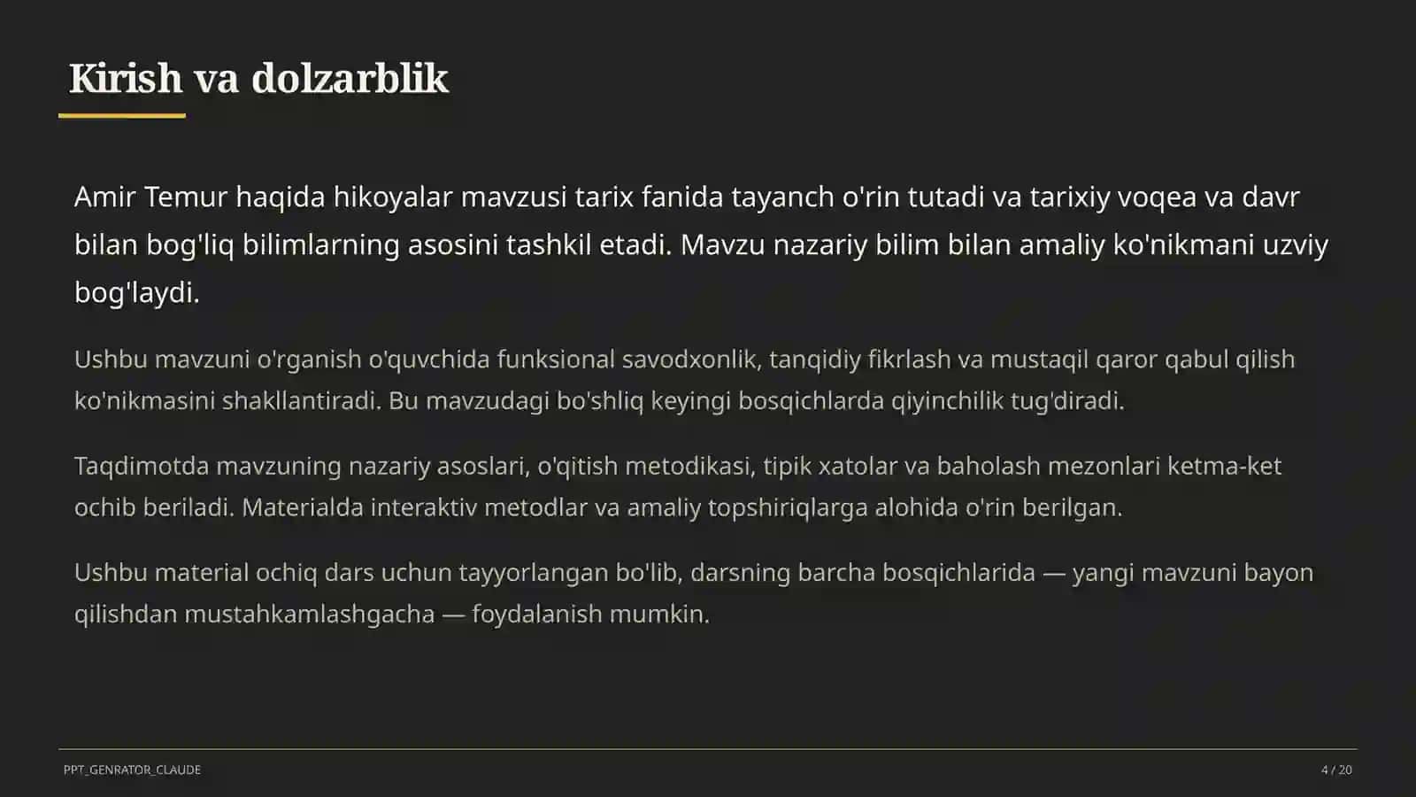 Amir Temur haqida hikoyalar (5-sinf) 4