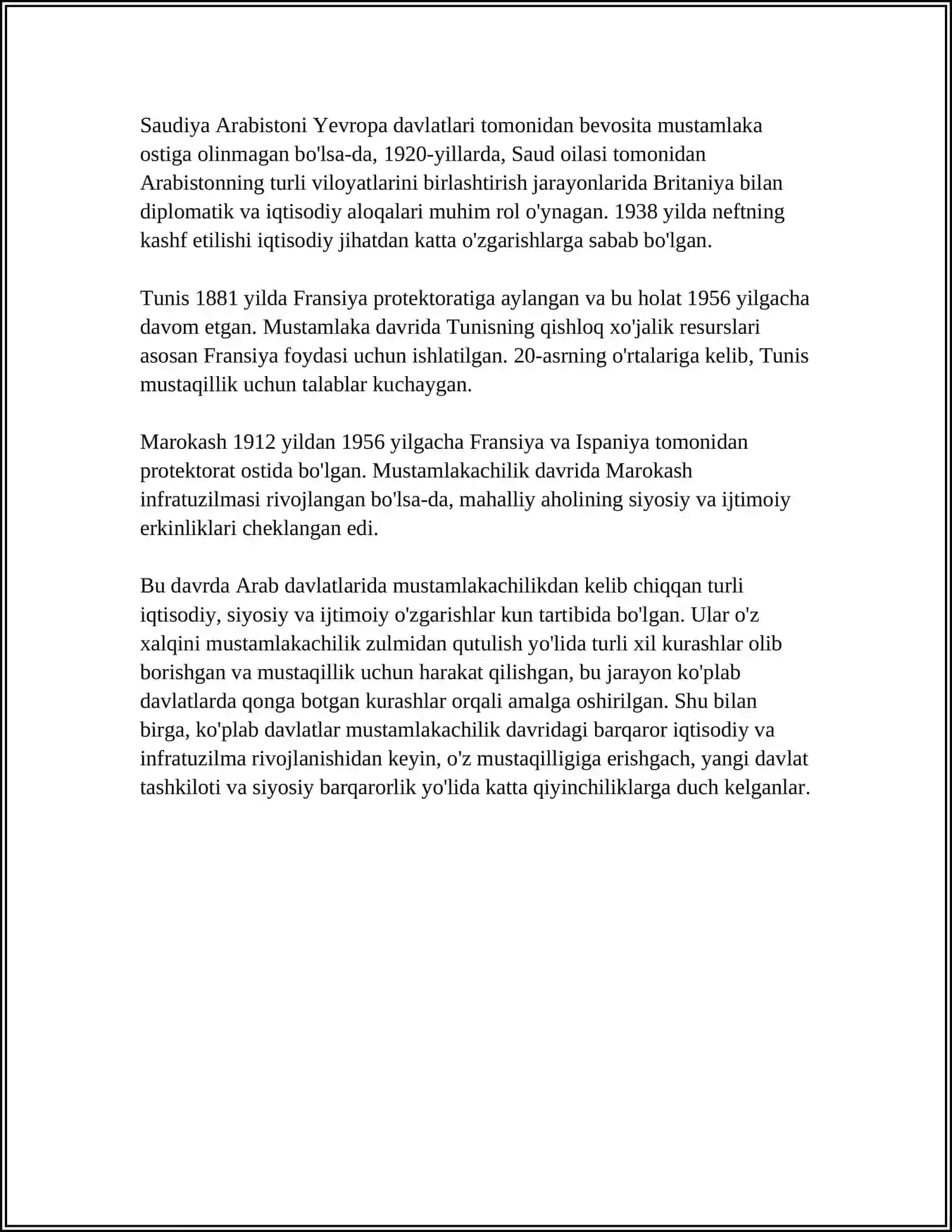 ARAB DAVLATLARIDA MILLIY OZODLIK HARAKATLARI 4