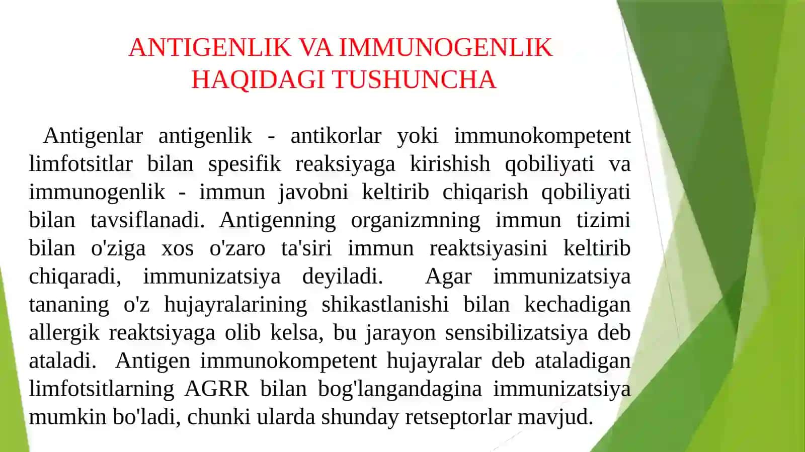Antigen va antitanalar va ularning turlari 4