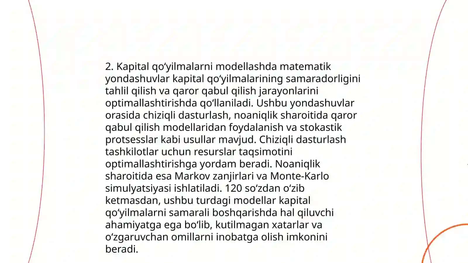 Statistik va matematik usullarni qo‘llash 4