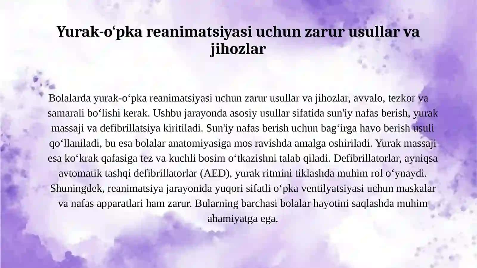 Bolalarda yurak-o’pka reanimatsiyasi 4