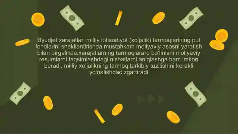 Byudjetdan iqtisodiyotni  moliyalashtirish harajatlari tarkibi 4