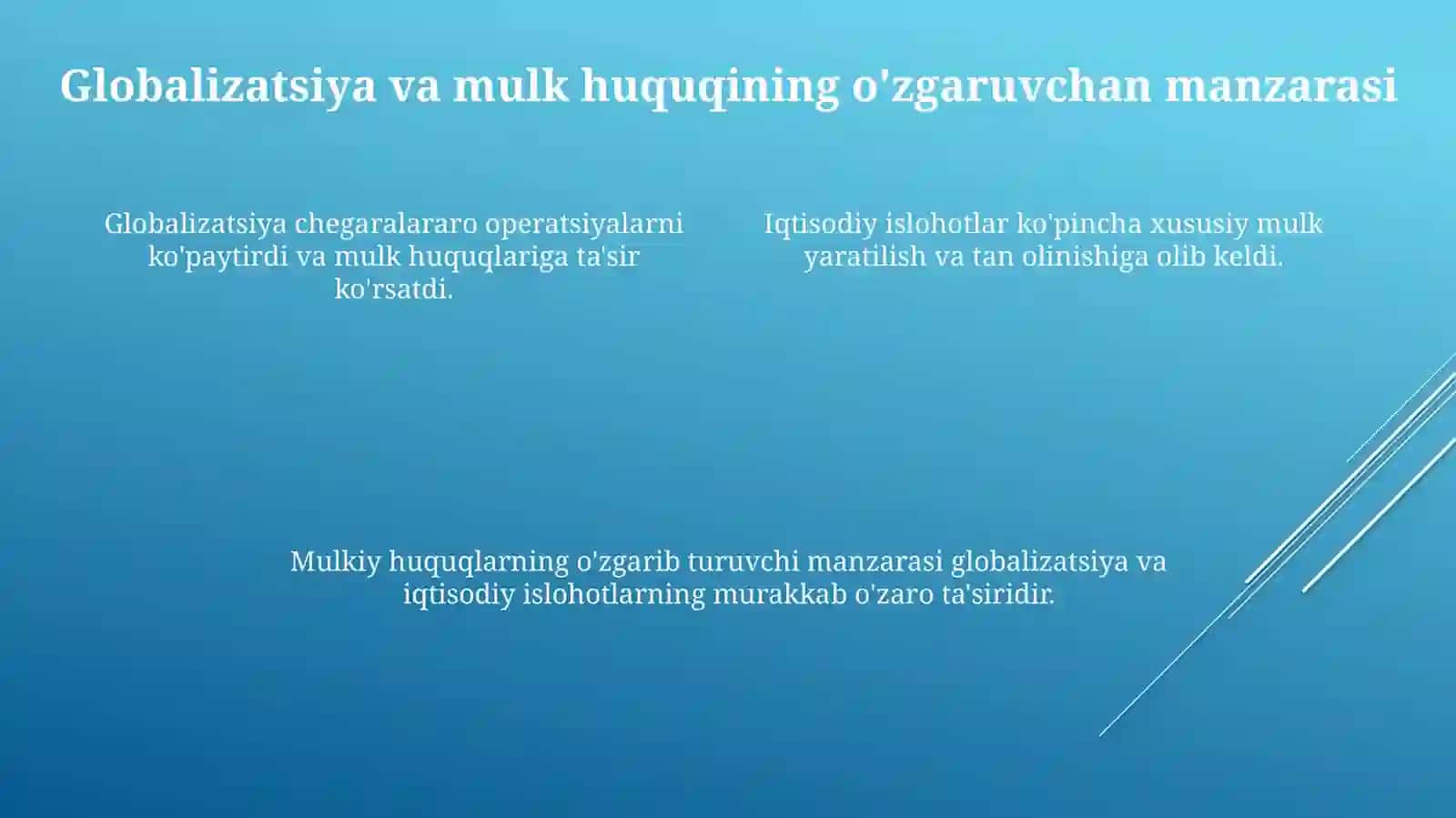 Iqtisodiy islohotlar xususiy mulkchilikning shakilanishi 4
