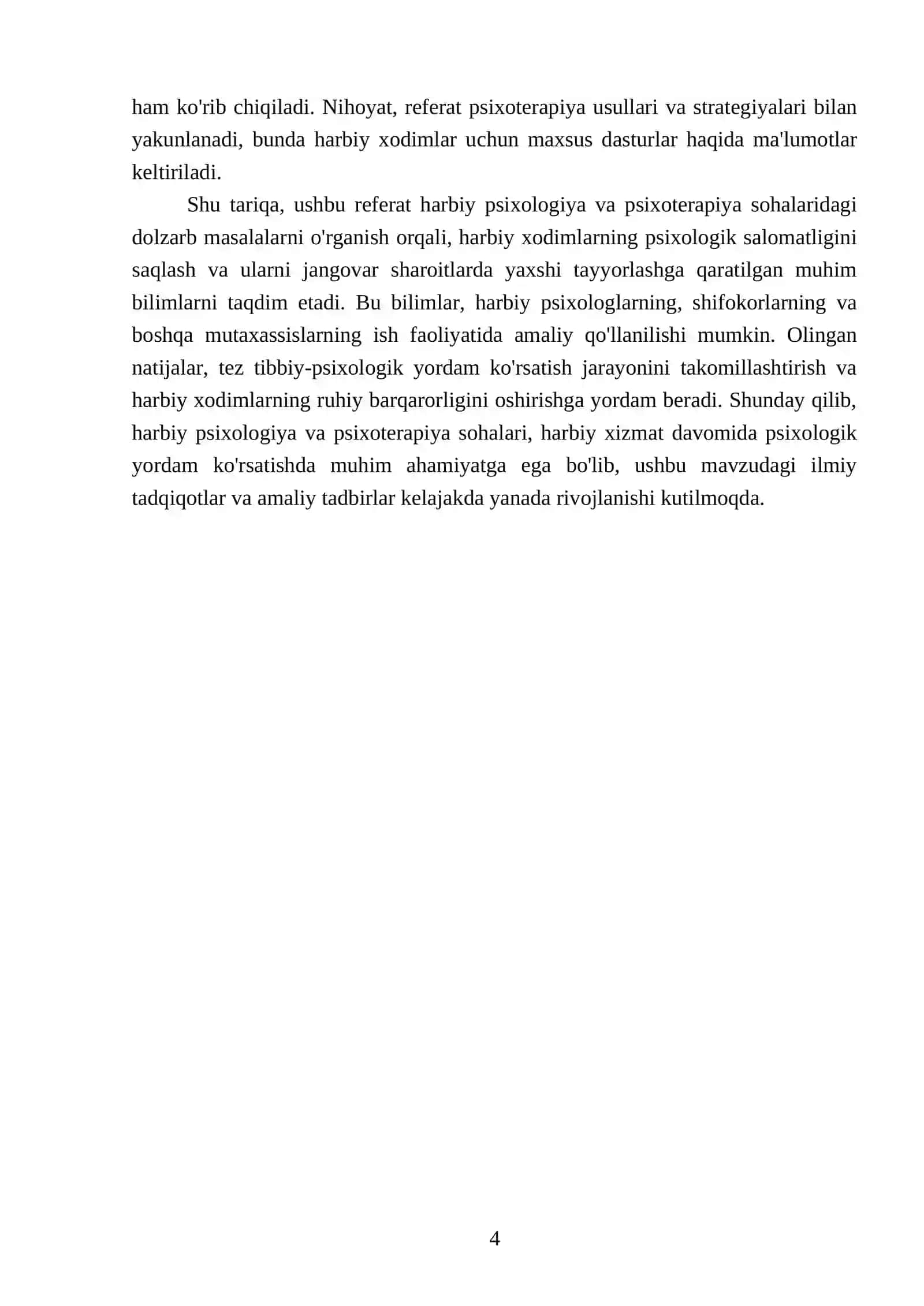 Tez tibbiy-psixologik yordam. Harbiy psixologiya va psixoterapiya 4