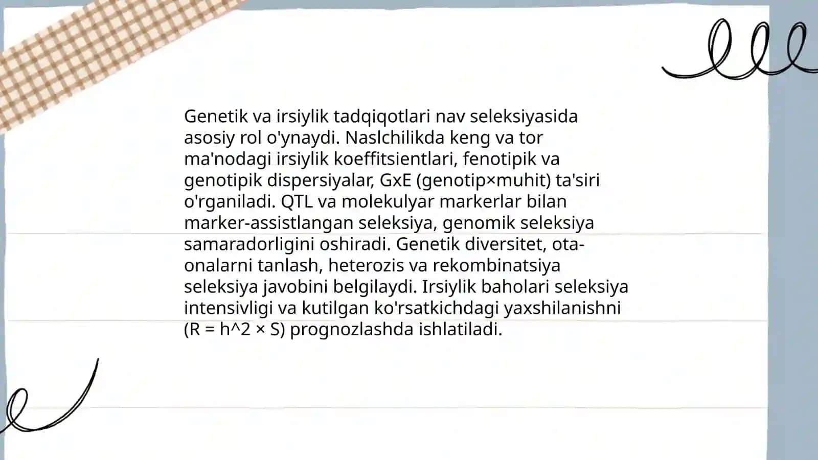 Meva-sabzavot ekinlari seleksiyasi va navshunosligini yuritish, xoʻjalikka foydali belgilarini oʻrganish va tahlil qilish 4