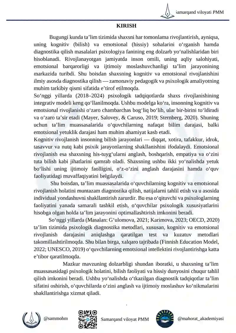 Ta’lim muassasalarida shaxsning kognitiv va emotsional rivojlanishini diagnostika qilishning ilmiy asoslari 4