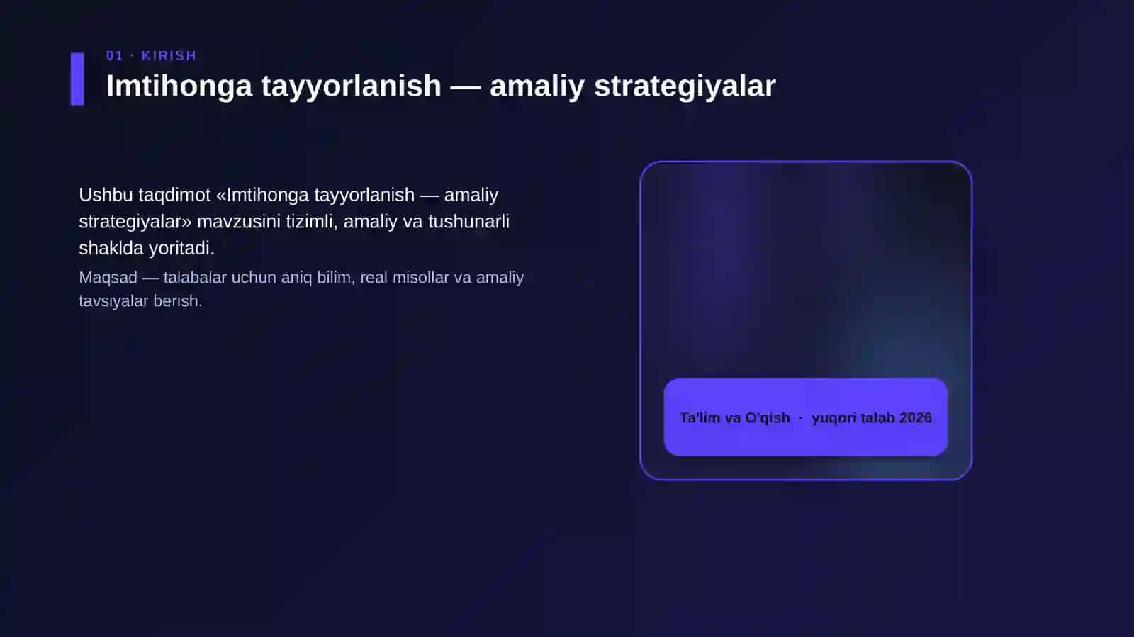 Imtihonga tayyorlanish — amaliy strategiyalar 4