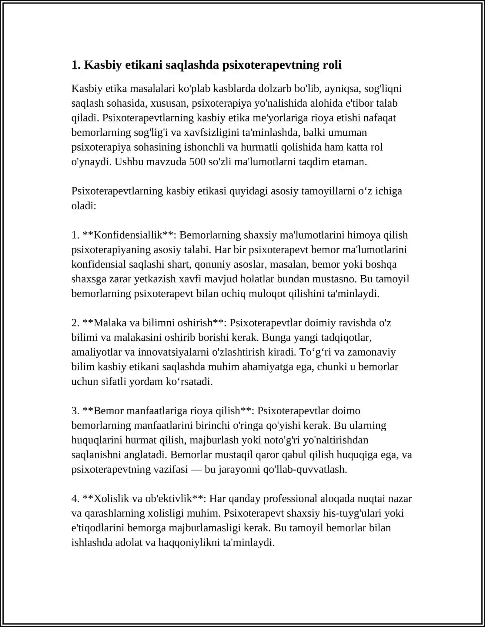 OILAVIY PSIXOLOG PSIXOTERAPEVTNING KASBIY YONASHUVI MAVZUSIDA KUR ISHI 4