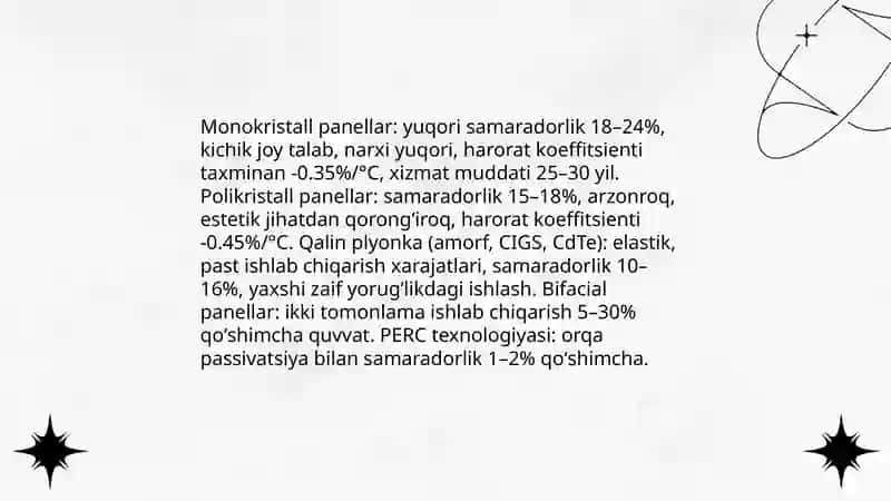 Quyoshdan energiya olish 4