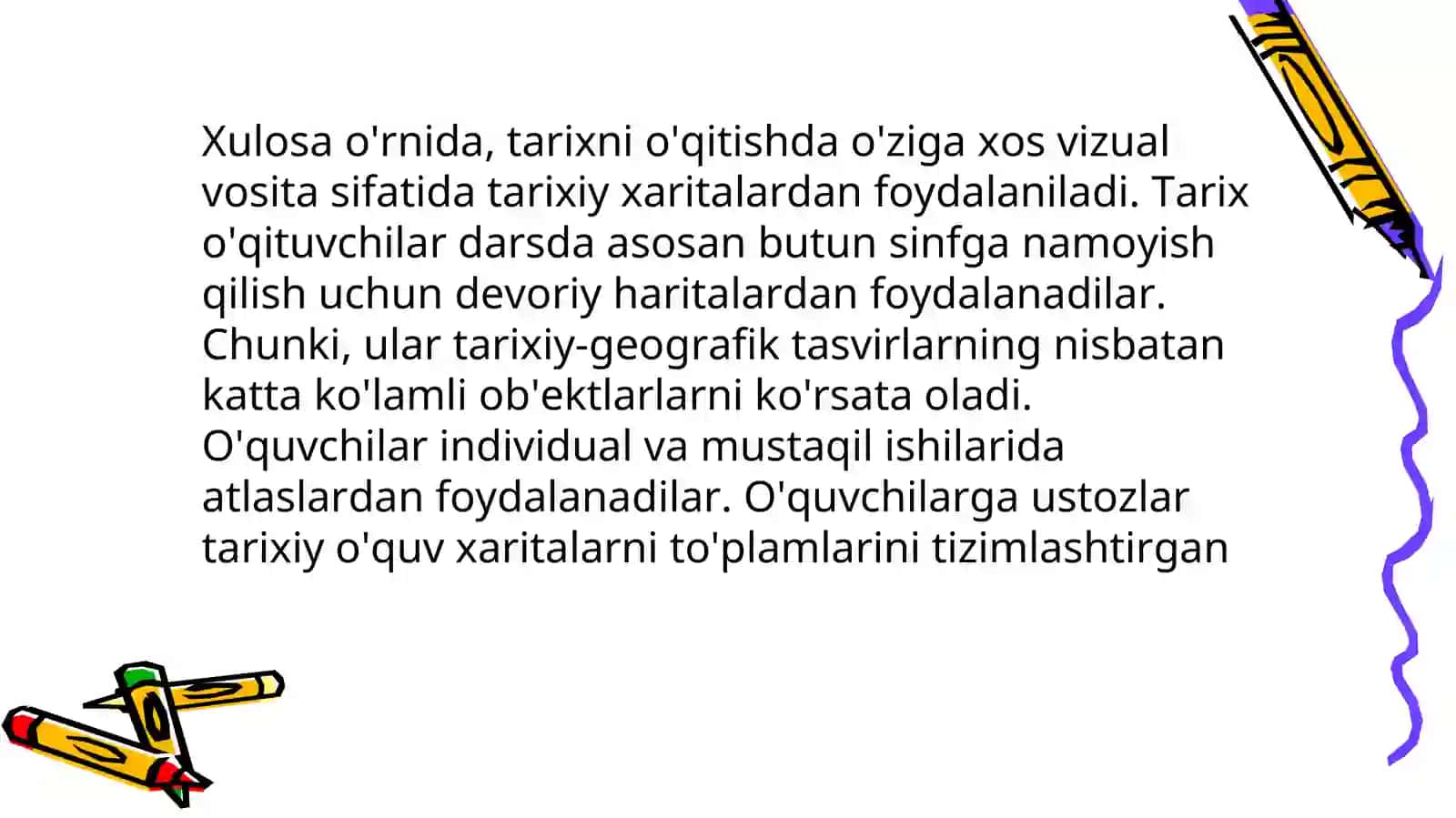 Tarix tizimida xaritalardan foydalanish usullari 4