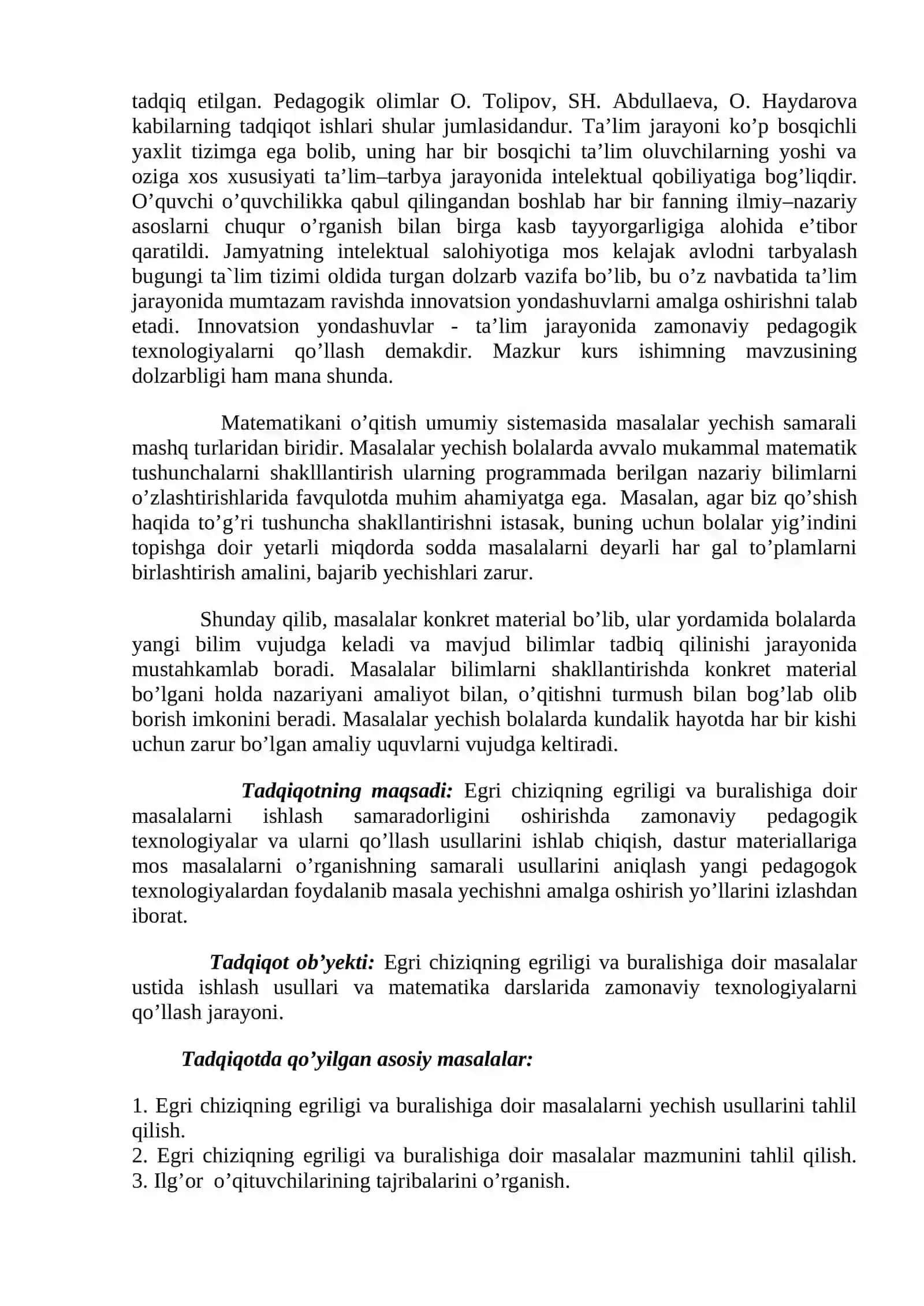 Matematika O'qitish Metodikasi Ta'lim Yo'nalishi 4