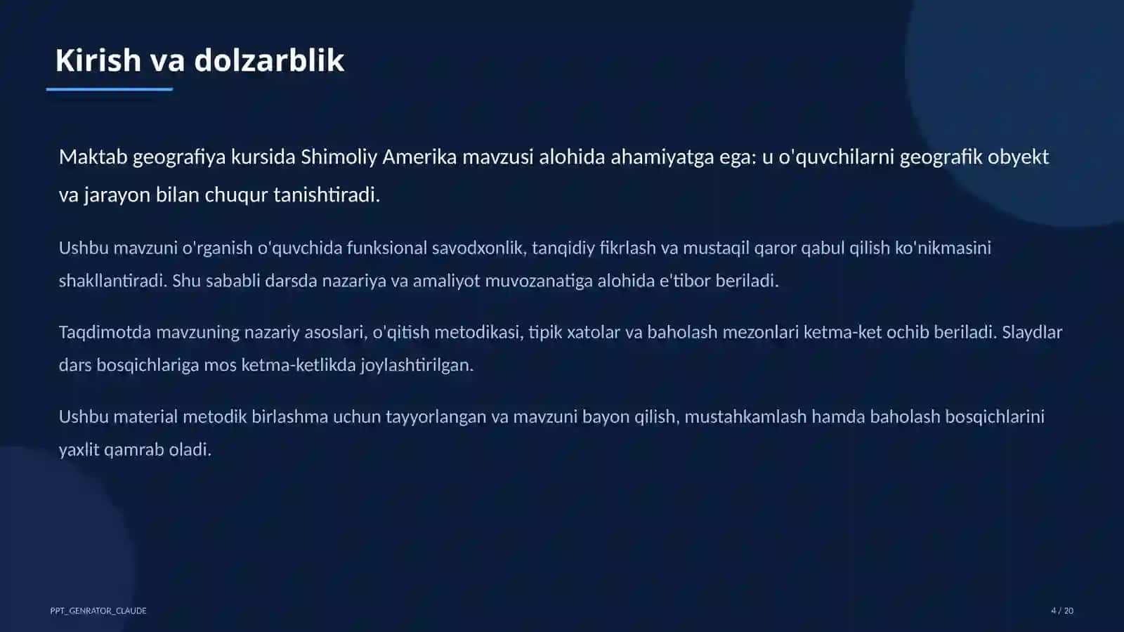 Shimoliy Amerika (7-sinf) 4