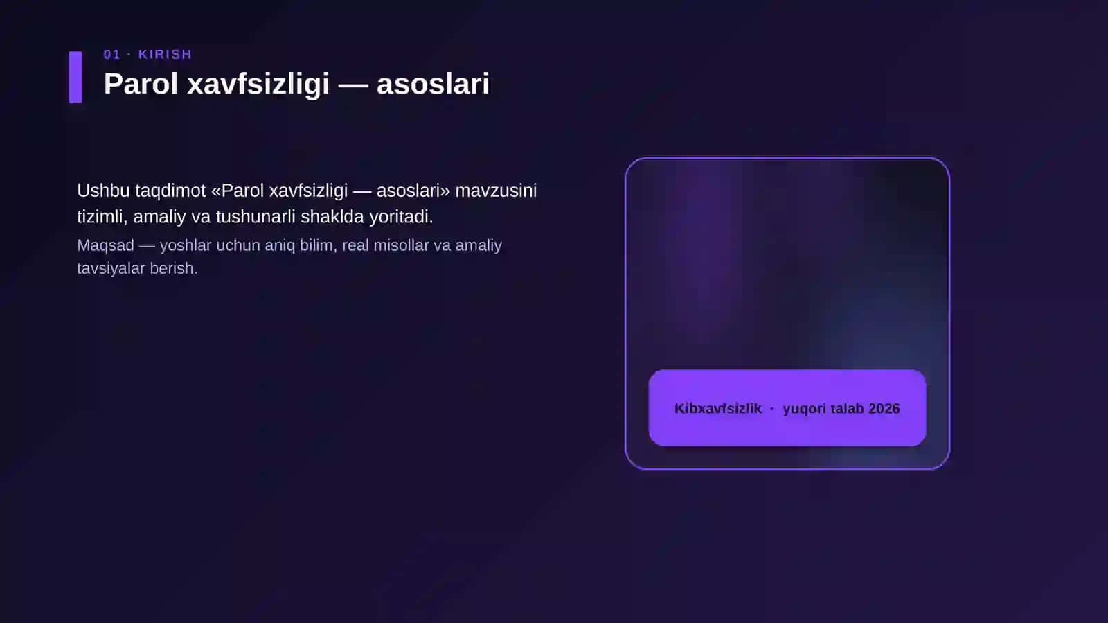 Parol xavfsizligi — asoslari 4