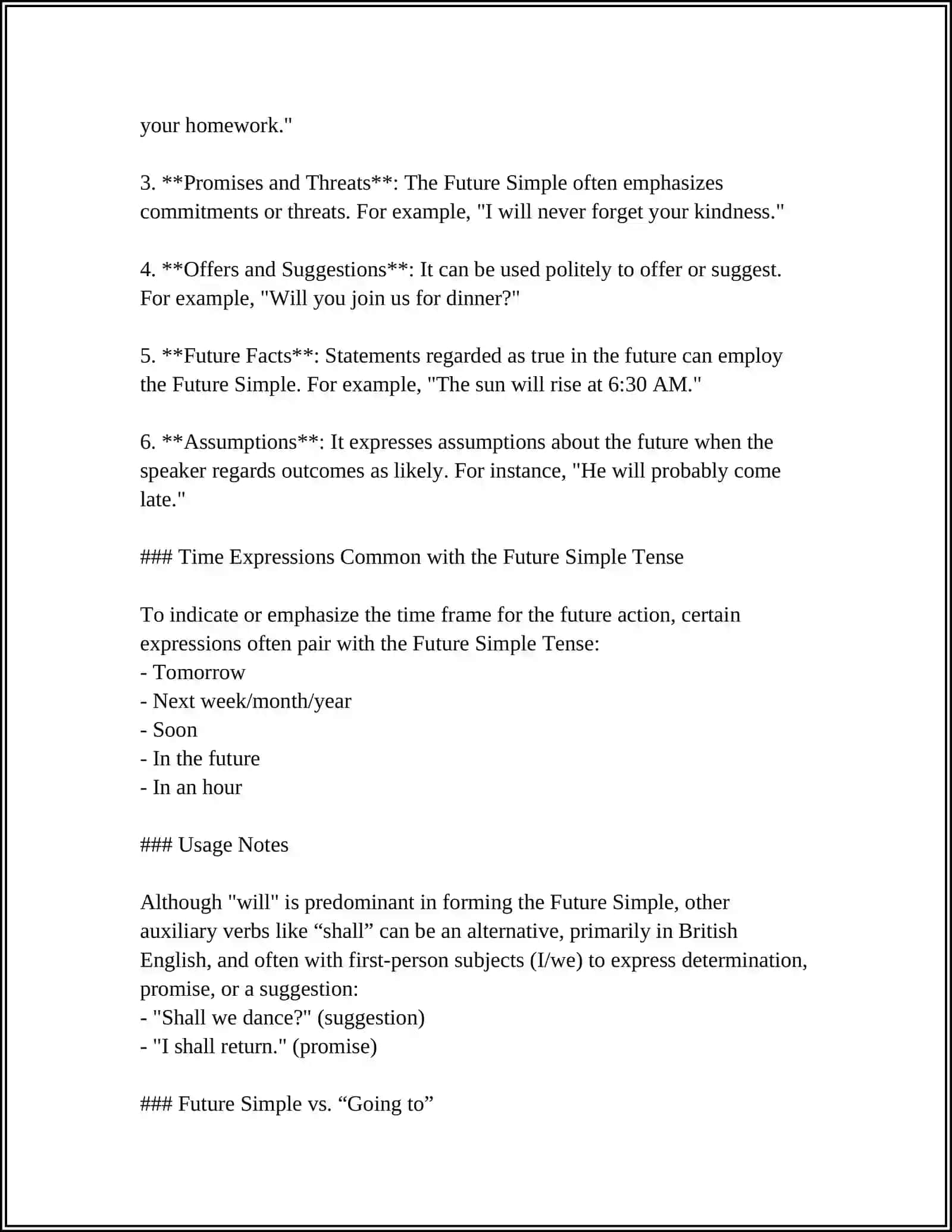 Future Simple Tense 4