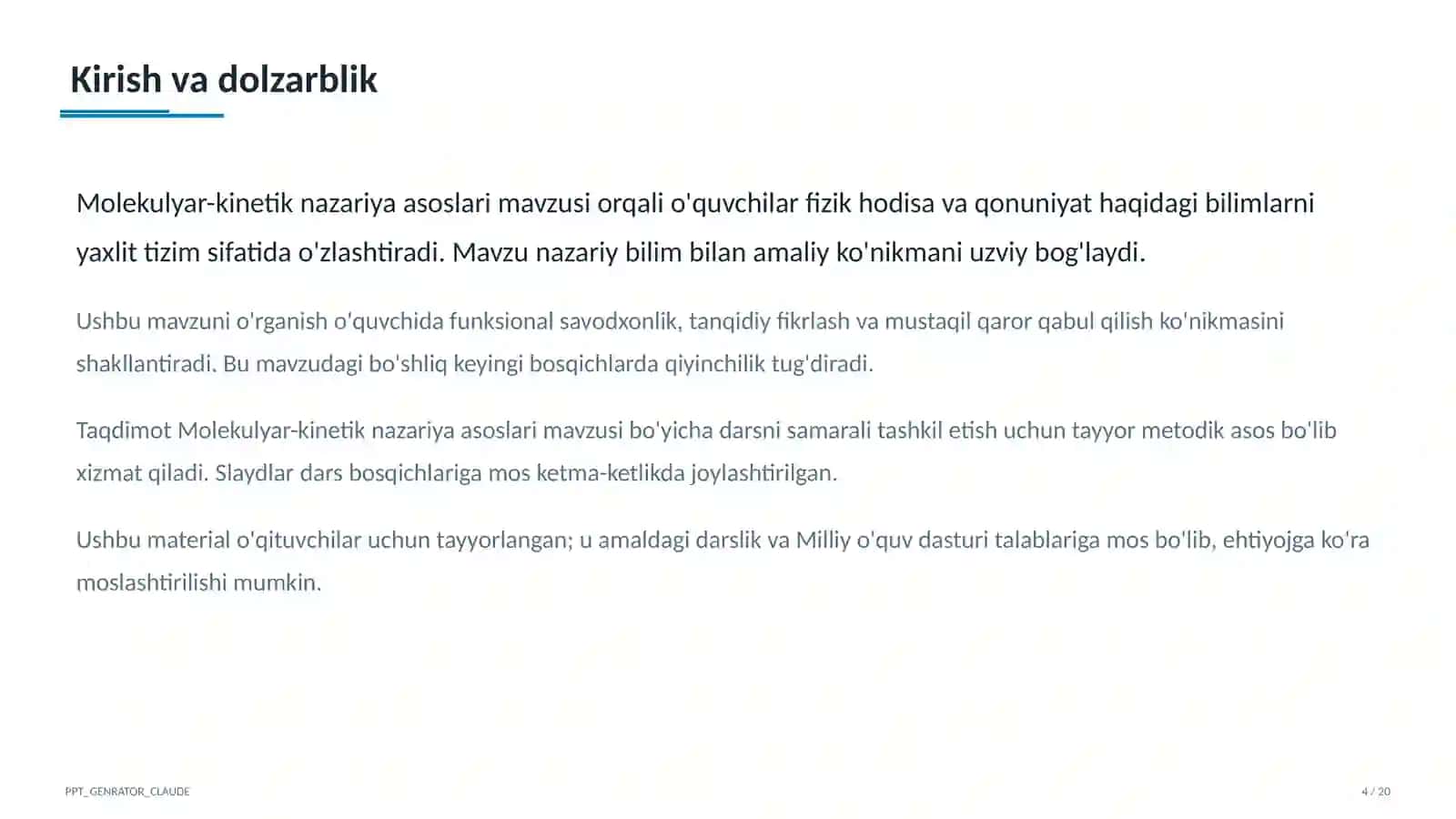 Molekulyar-kinetik nazariya asoslari (10-sinf) 4