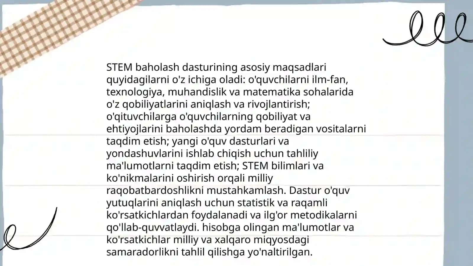 STEM xalqaro baholash dasturi 4