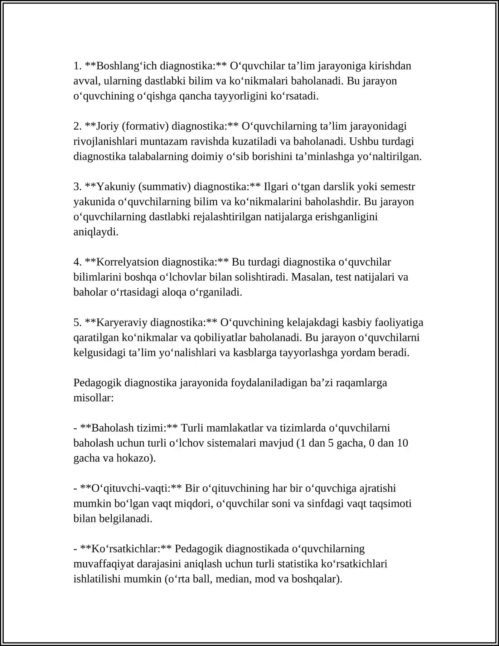 PEDAGOGIK DIAGNOSTIKANING MAQSADI VA VAZIFALARI 4
