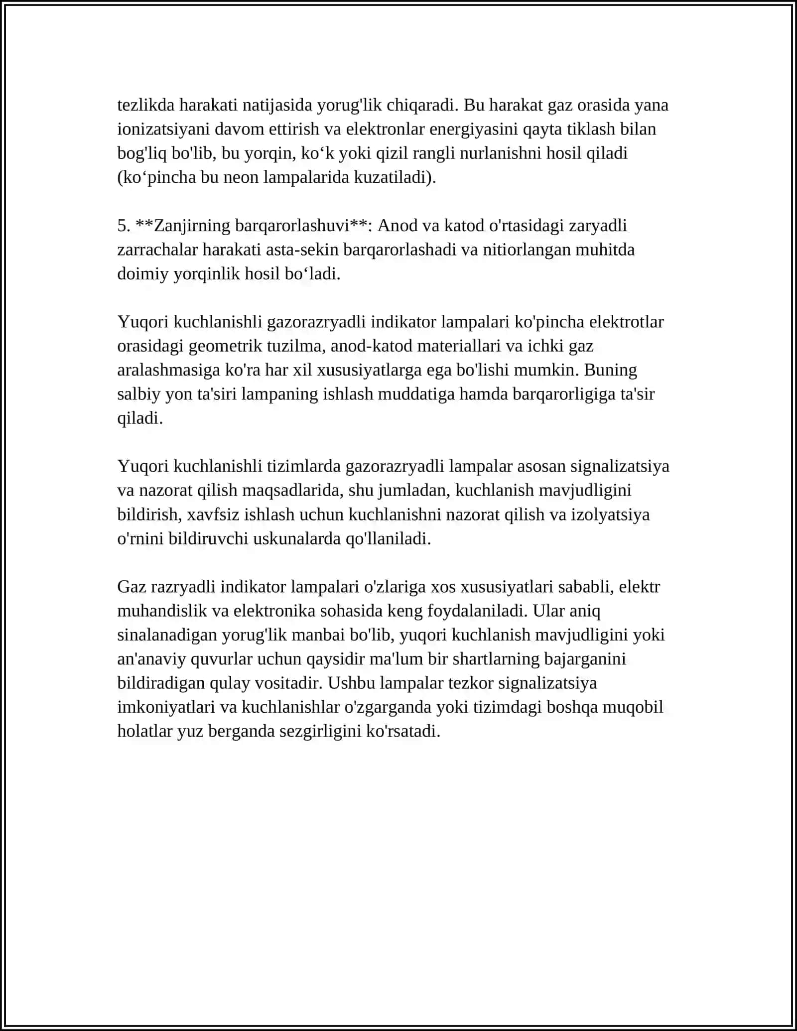 1000VDAN YUQORI KUCHLANISHNI KO'RSATUVCHI GAZORAZRYADLI INDIKATOR LAMPALI ASBOBLAR 4