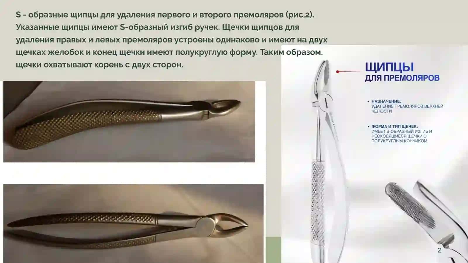 ИНСТРУМЕНТЫ ДЛЯ УДАЛЕНИЯ ЗУБОВ ВЕРХНЕЙ И НИЖНЕЙ ЧЕЛЮСТИ 4