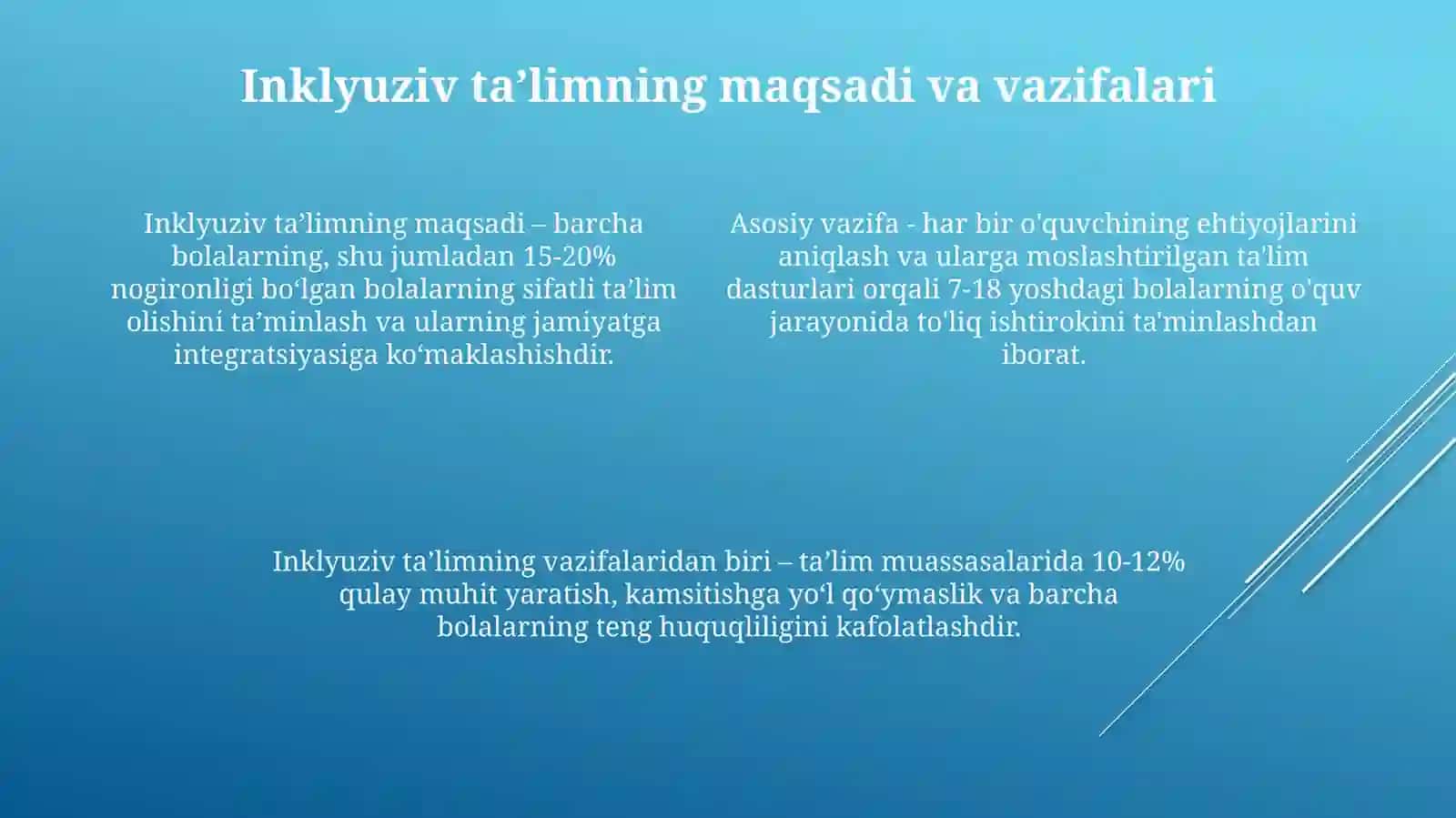 Inklyuziv ta‘lim predmeti'maqsad ca vazifalari 4