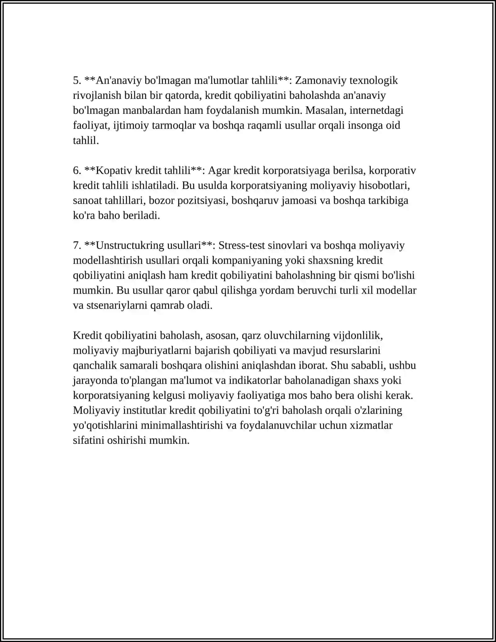MIJOZLARNING KREDITGA LAYOQATLIGINI BAHOLASH 4