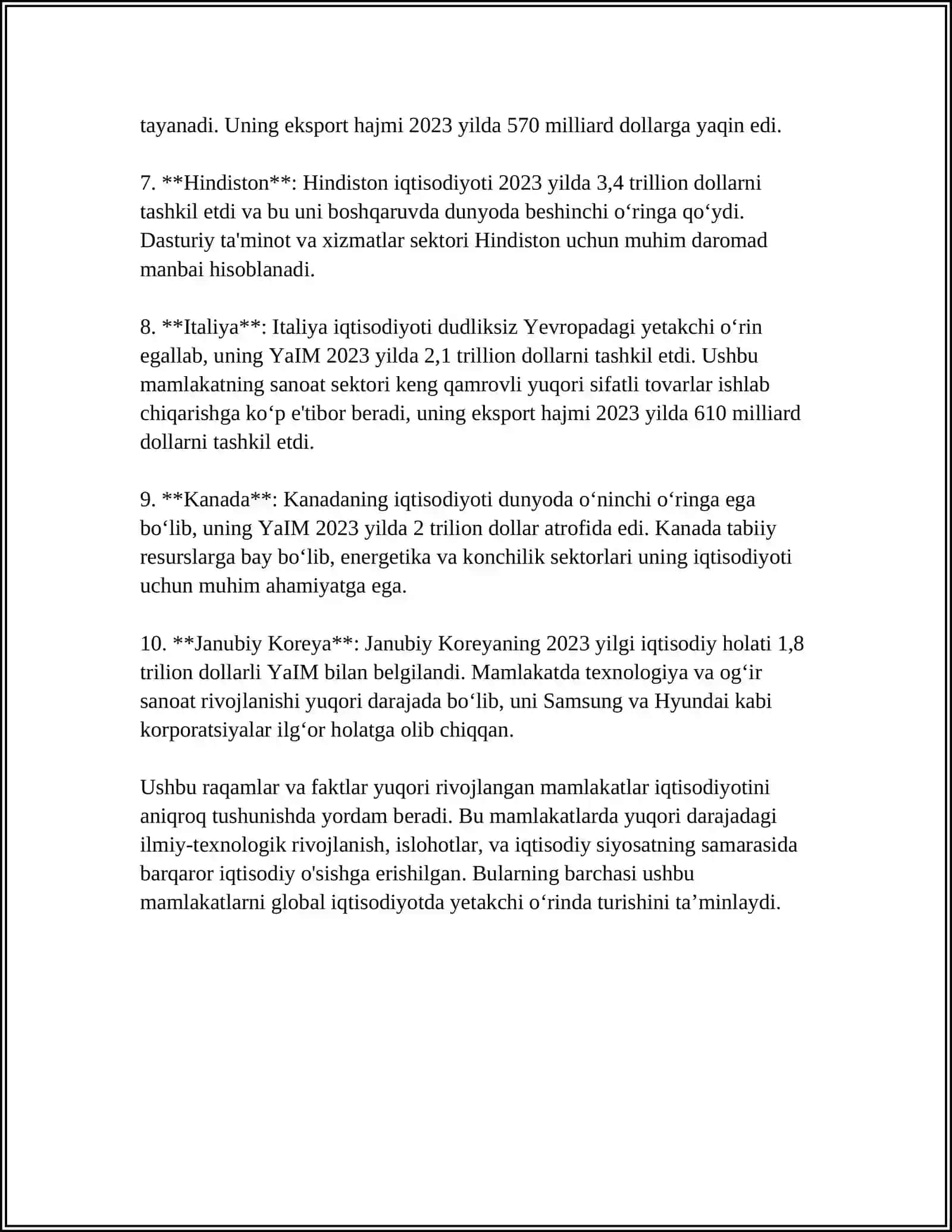 RIVOJLANAYOTGAN MAMLAKATLAR IQTISODIYOT TO'G'RISIDAGI NAZARIYALARI 4