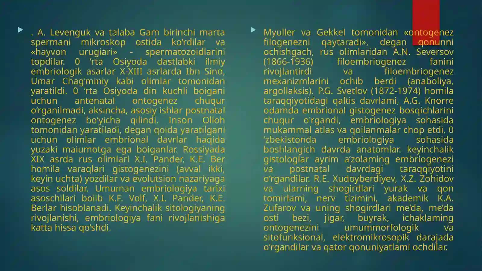 ODAM EMBRIOGENEZINING QALTIS DAVRLARI 4