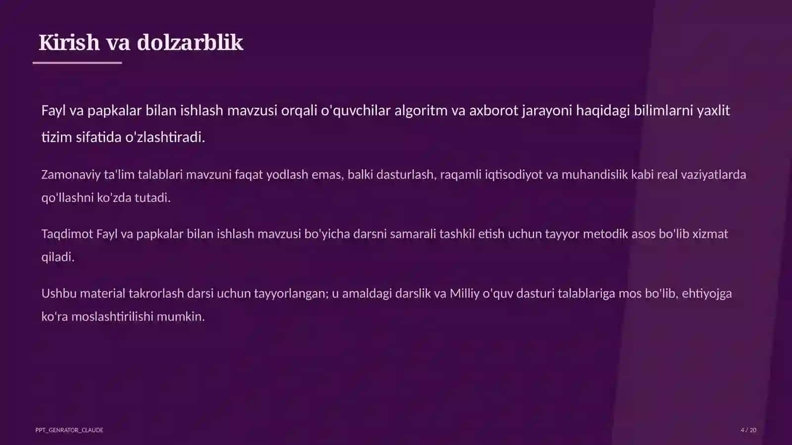 Fayl va papkalar bilan ishlash (5-sinf) 4