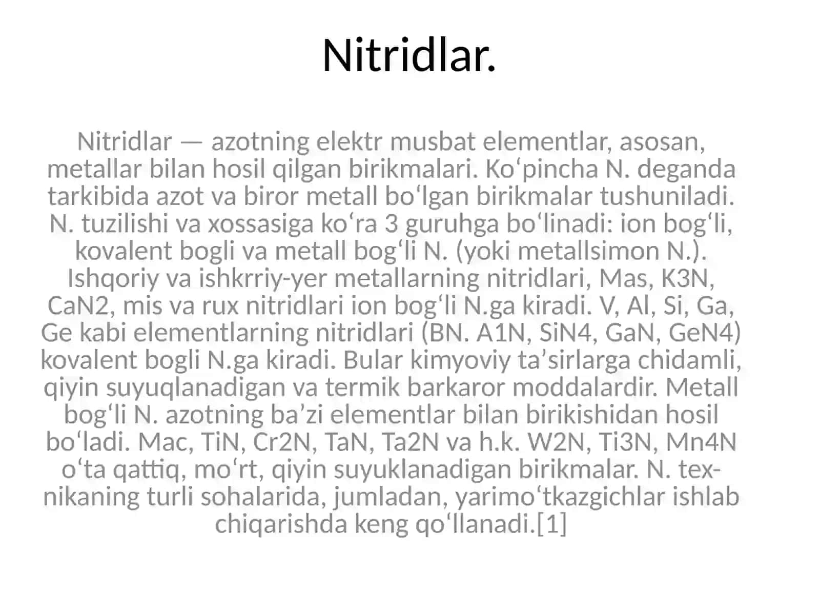 Nitridlar 4