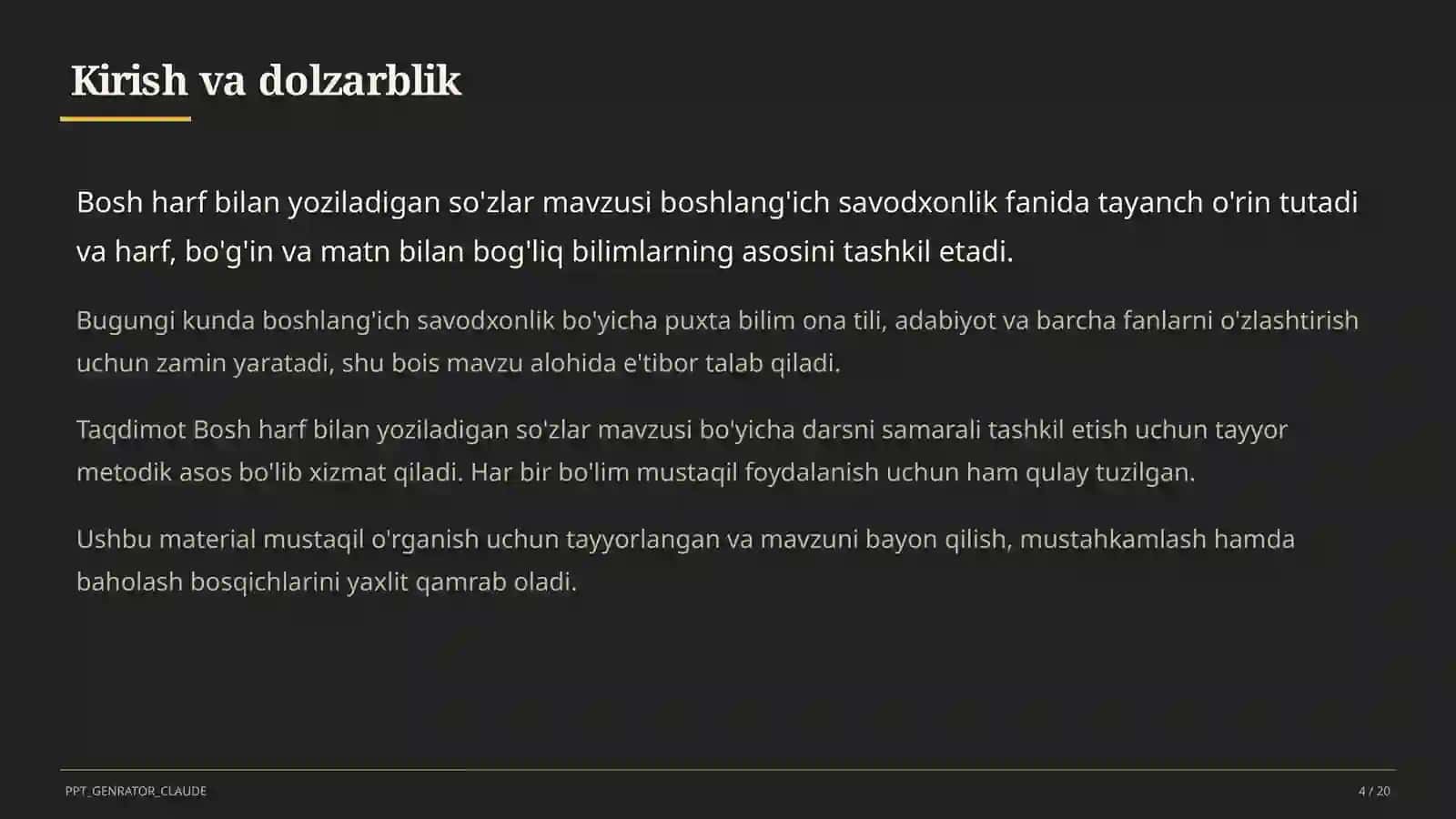 Bosh harf bilan yoziladigan so'zlar (2-sinf) 4