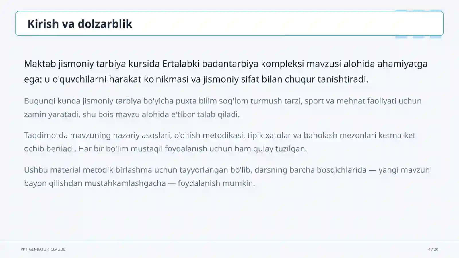 Ertalabki badantarbiya kompleksi (1-sinf) 4