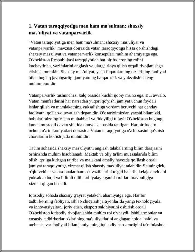 Vatan taraqqiyotiga men ham ma'sulman 4