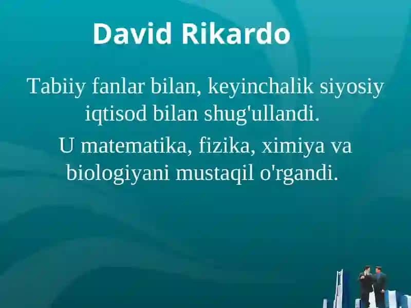 D.Rikardoning iqtisodiy ta'limoti 4
