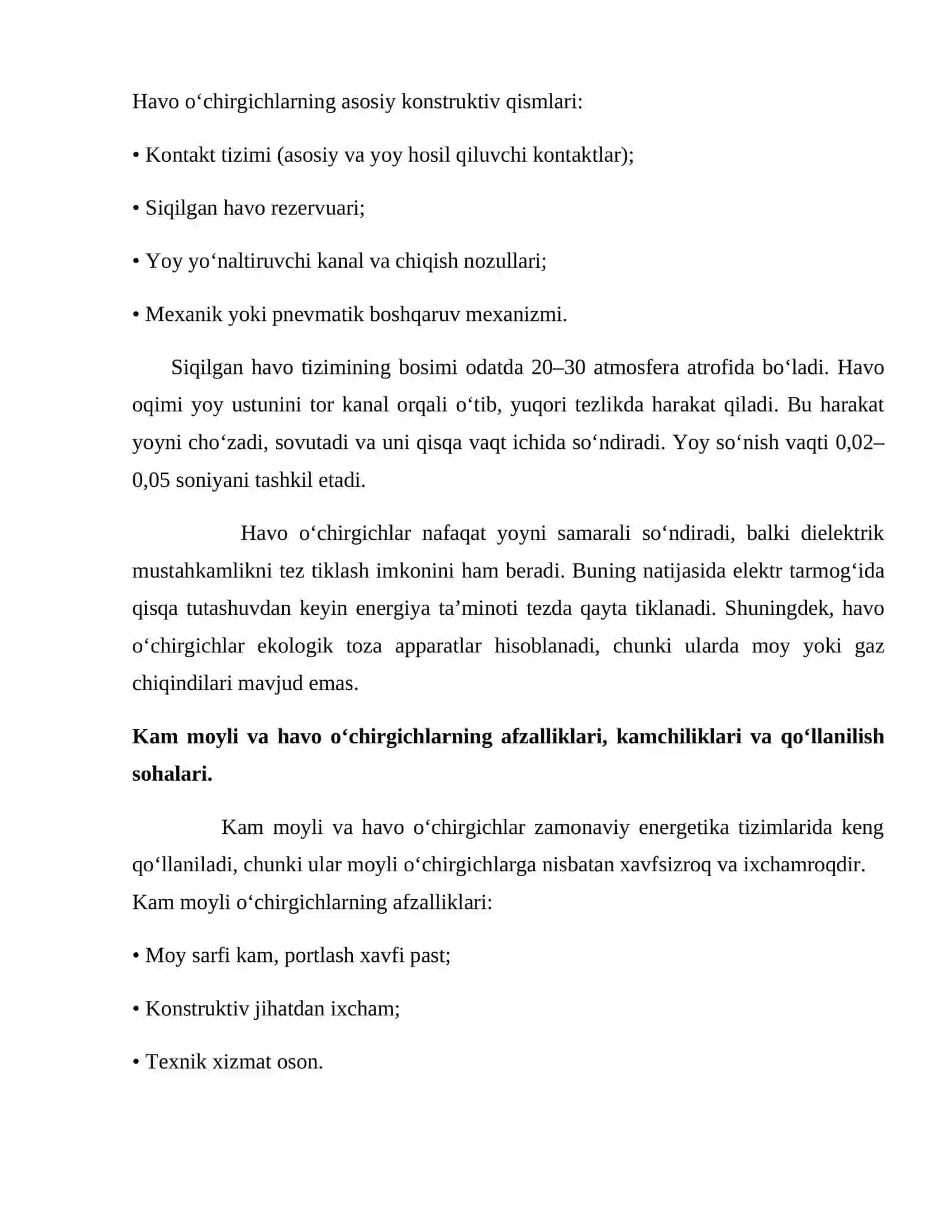 Kam moyli va havo o‘chirgichlar 4