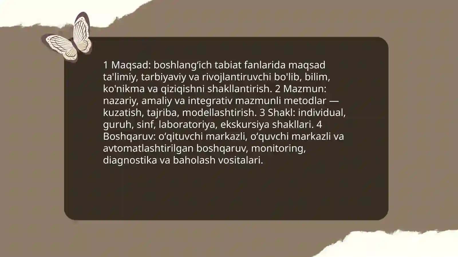 Metodlar klasifikatsiyasi.Boshlanģich talim tabiy fanlarda 4
