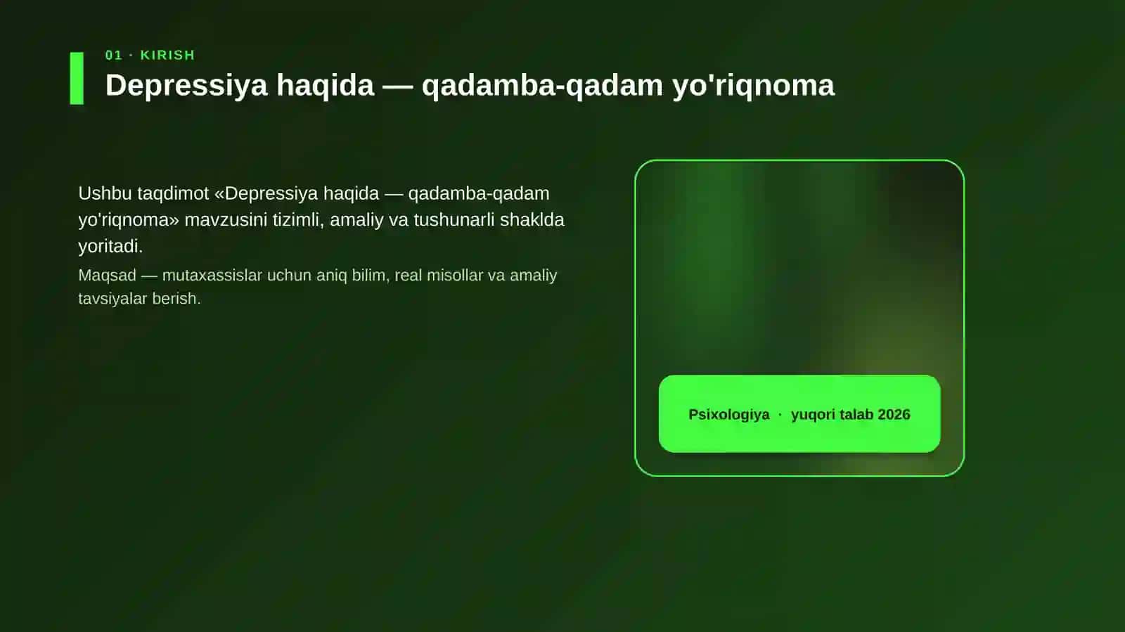 Depressiya haqida — qadamba-qadam yo'riqnoma 4
