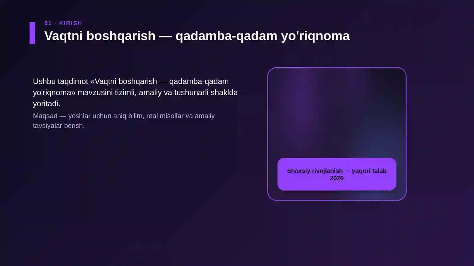 Vaqtni boshqarish — qadamba-qadam yo'riqnoma 4