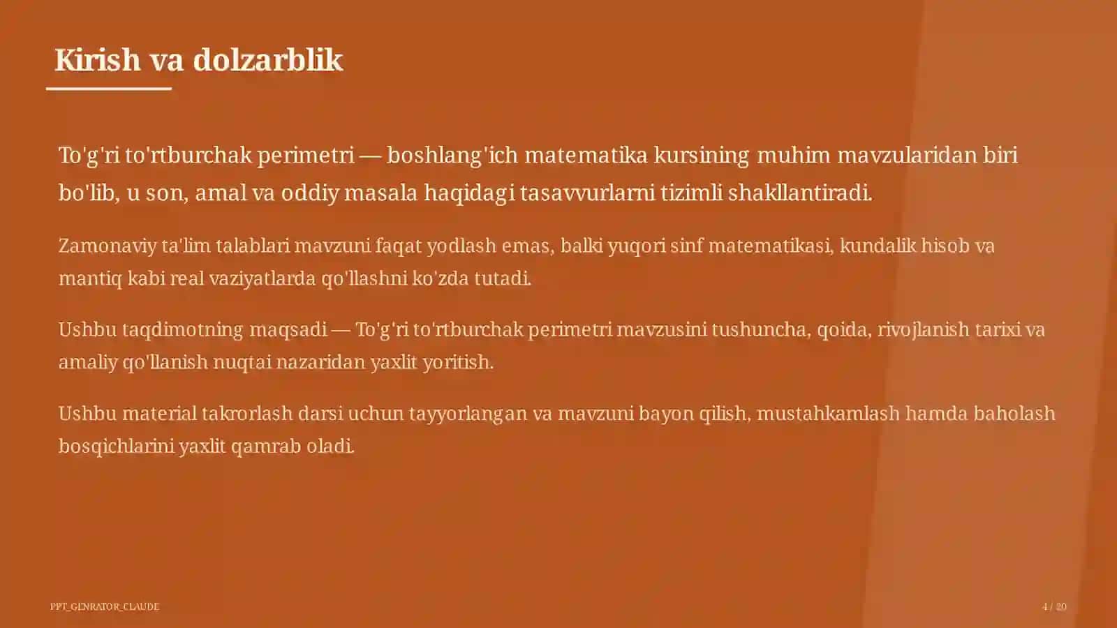 To'g'ri to'rtburchak perimetri (2-sinf) 4