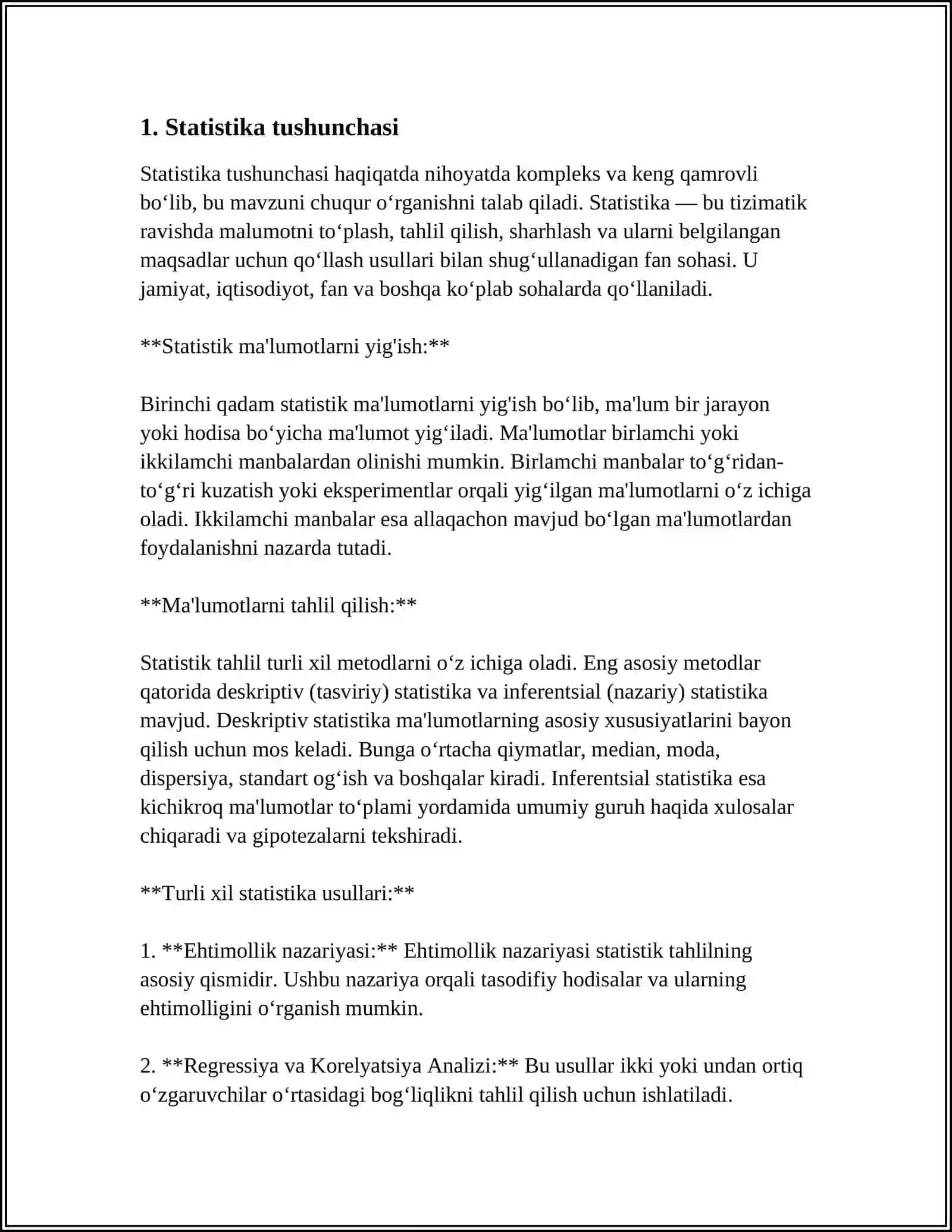 STATISTIK MALUMOTLAR TUSHUNCHASI VA MANBAALARI 4