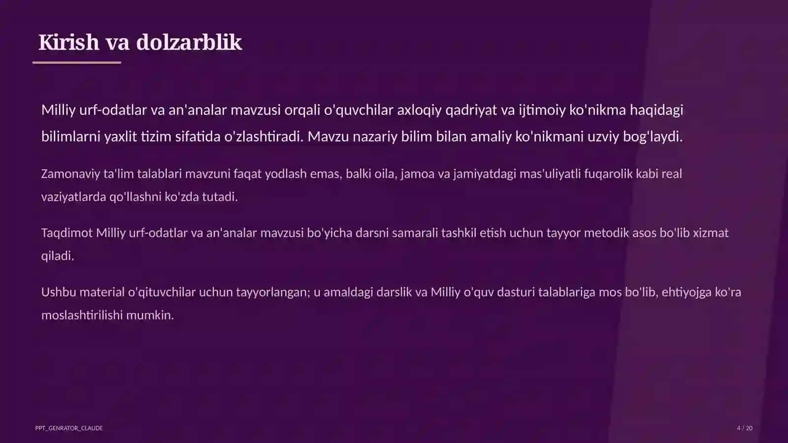 Milliy urf-odatlar va an'analar (5-sinf) 4