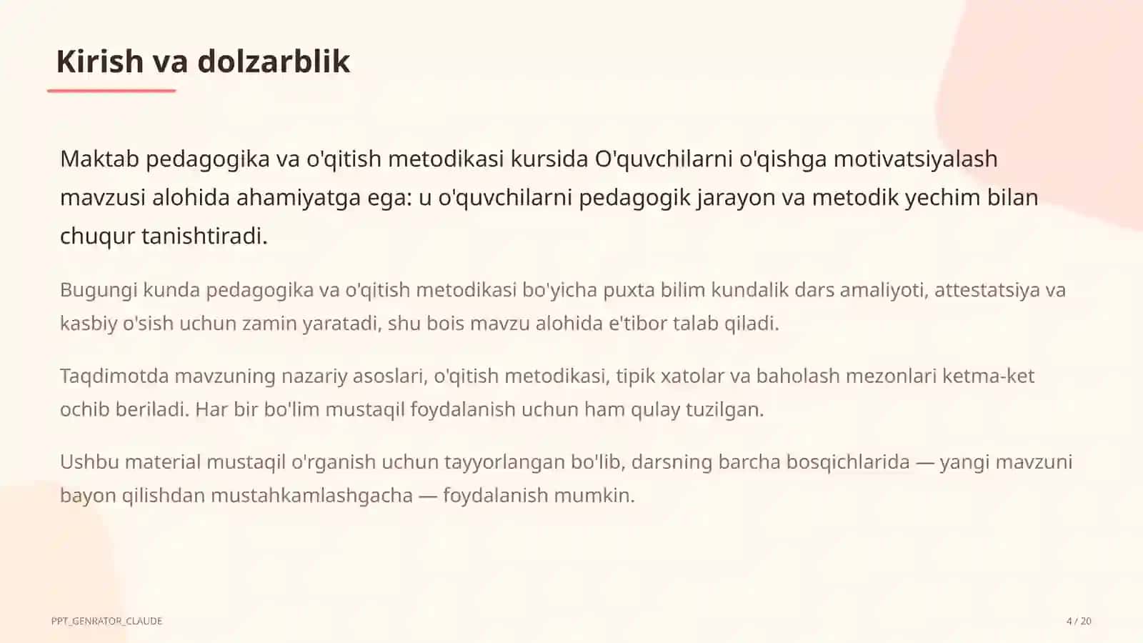 O'quvchilarni o'qishga motivatsiyalash 4