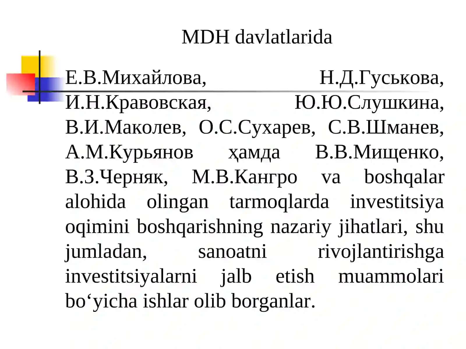 INVESTITSIYA LOYIHALARINI MOLIYAVIY-IQTISODIY BAHOLASHNING ASOSIY USULLARI 4
