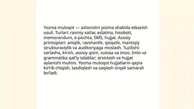 Og'zaki muloqot 4