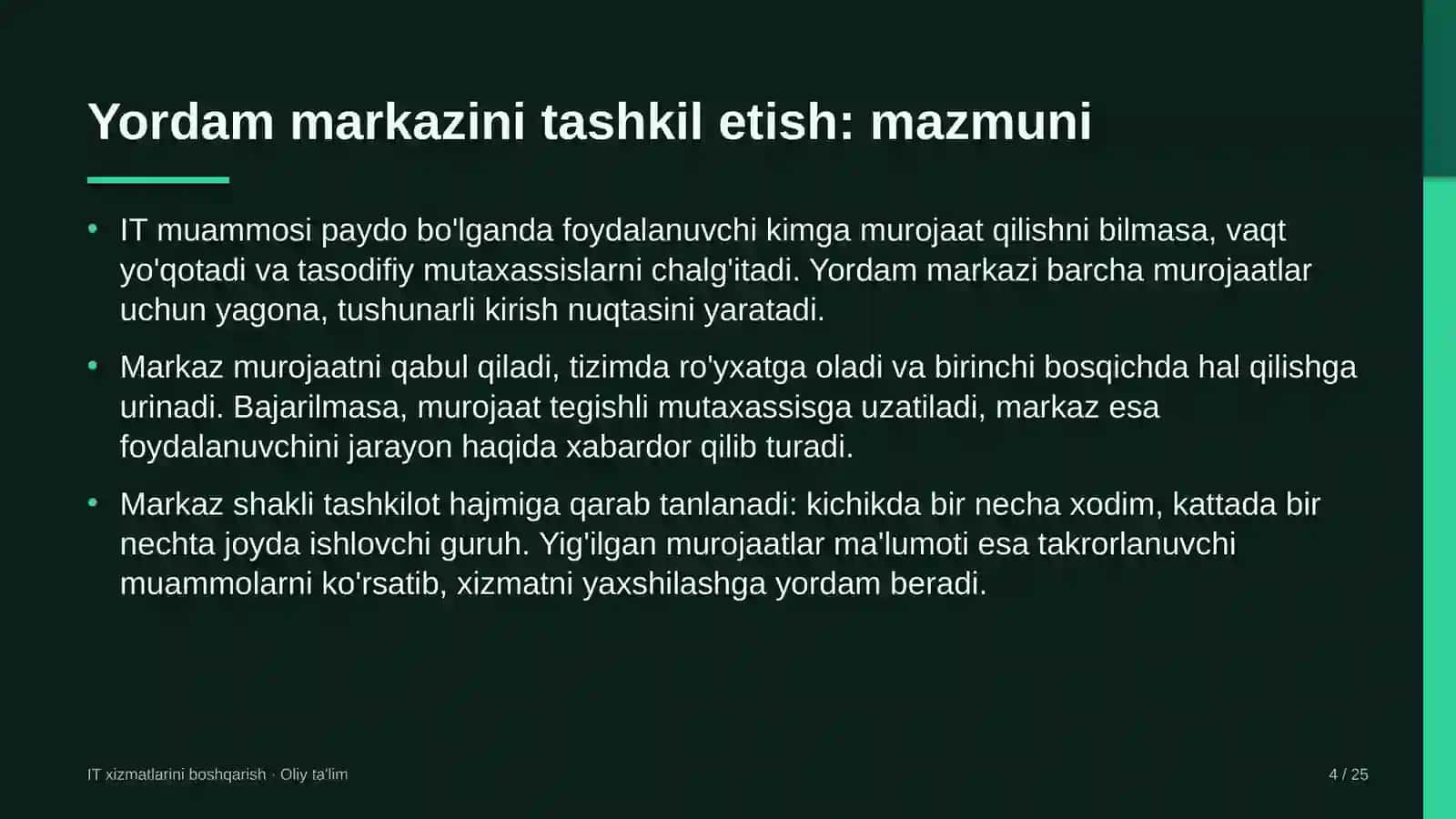 Madaniyat va istirohat bog'larida yordam markazini tashkil etish 4