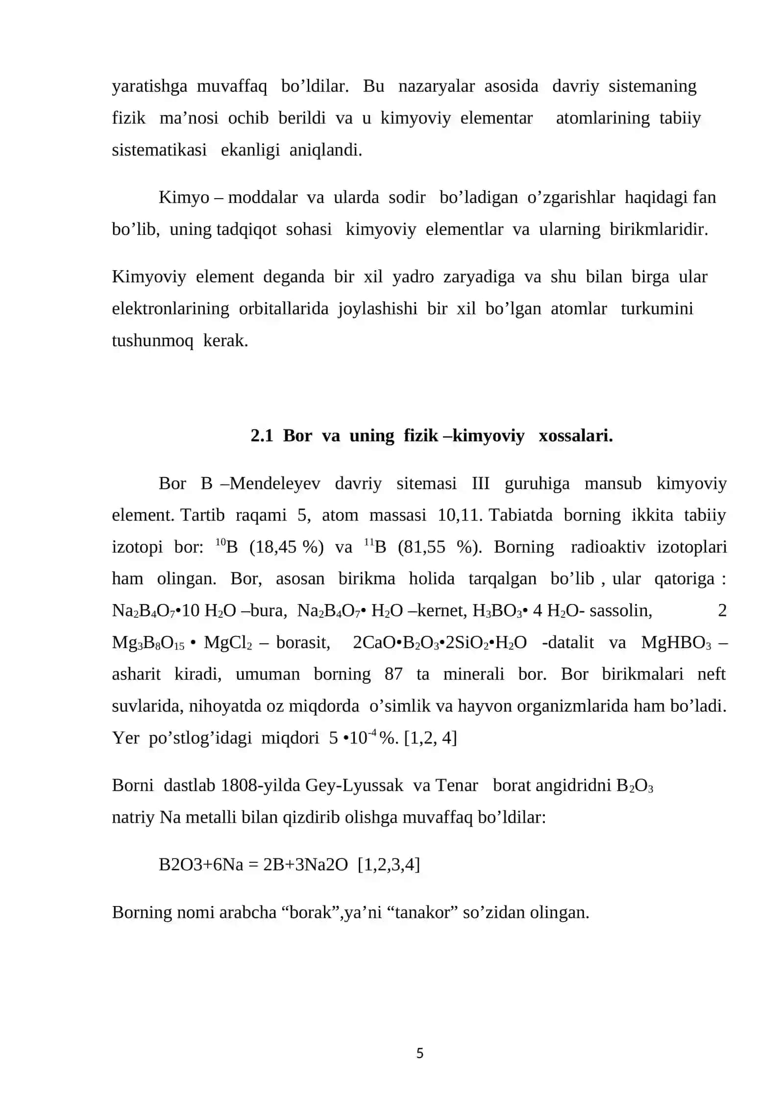 Natriy tetraborat tuzining olinishi va xossalari 4
