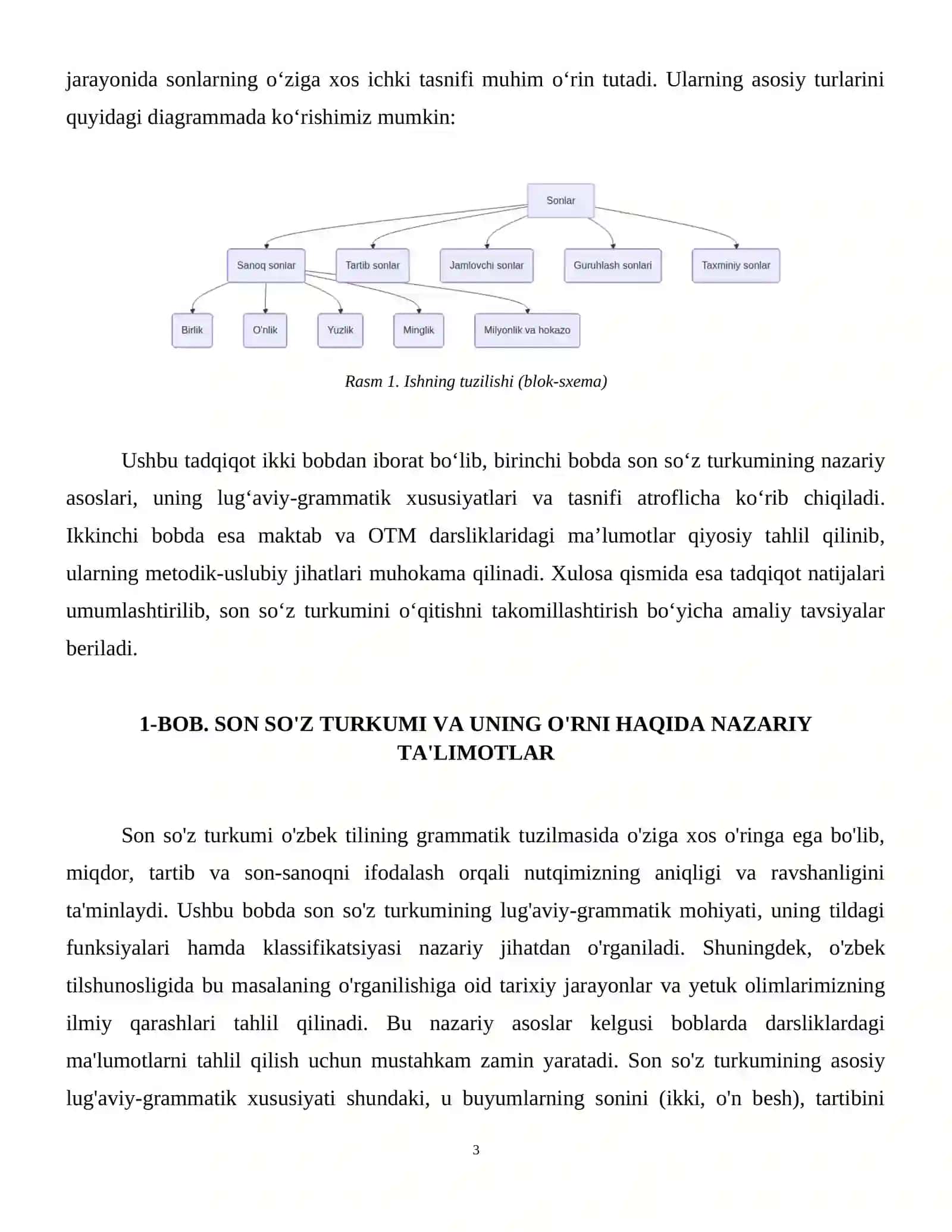 Son sõz turkumi yuzasidan darslikdagi berilgan malumotlarni tahlil qilish 4