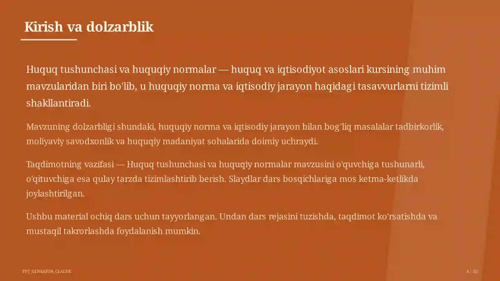 Huquq tushunchasi va huquqiy normalar (9-sinf) 4