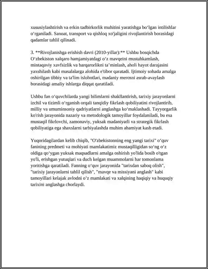 O‘zbekistonning eng yangi tarixi 4