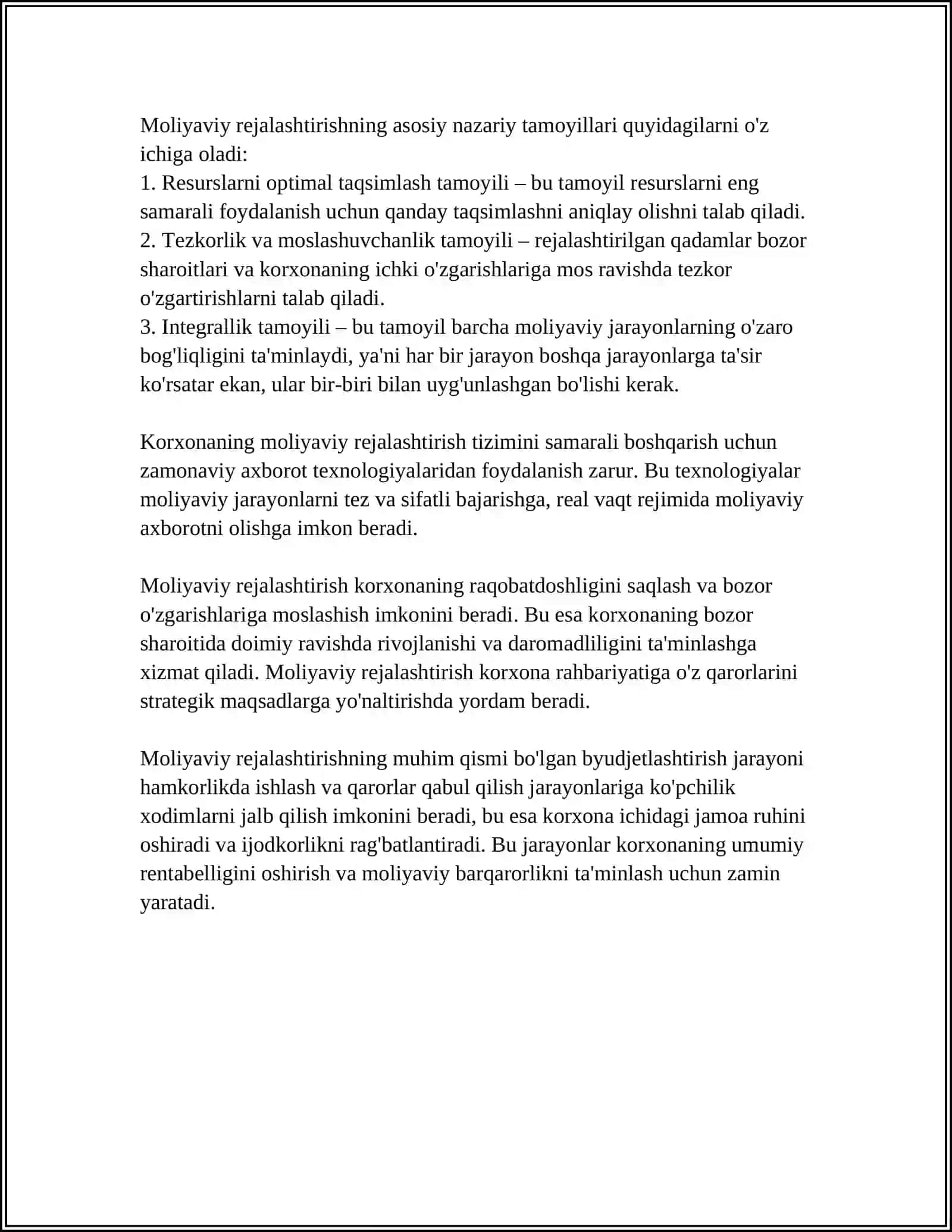 KORXONANING MOLIYAVIY REJALASHTIRISHNI TIZIMI 4