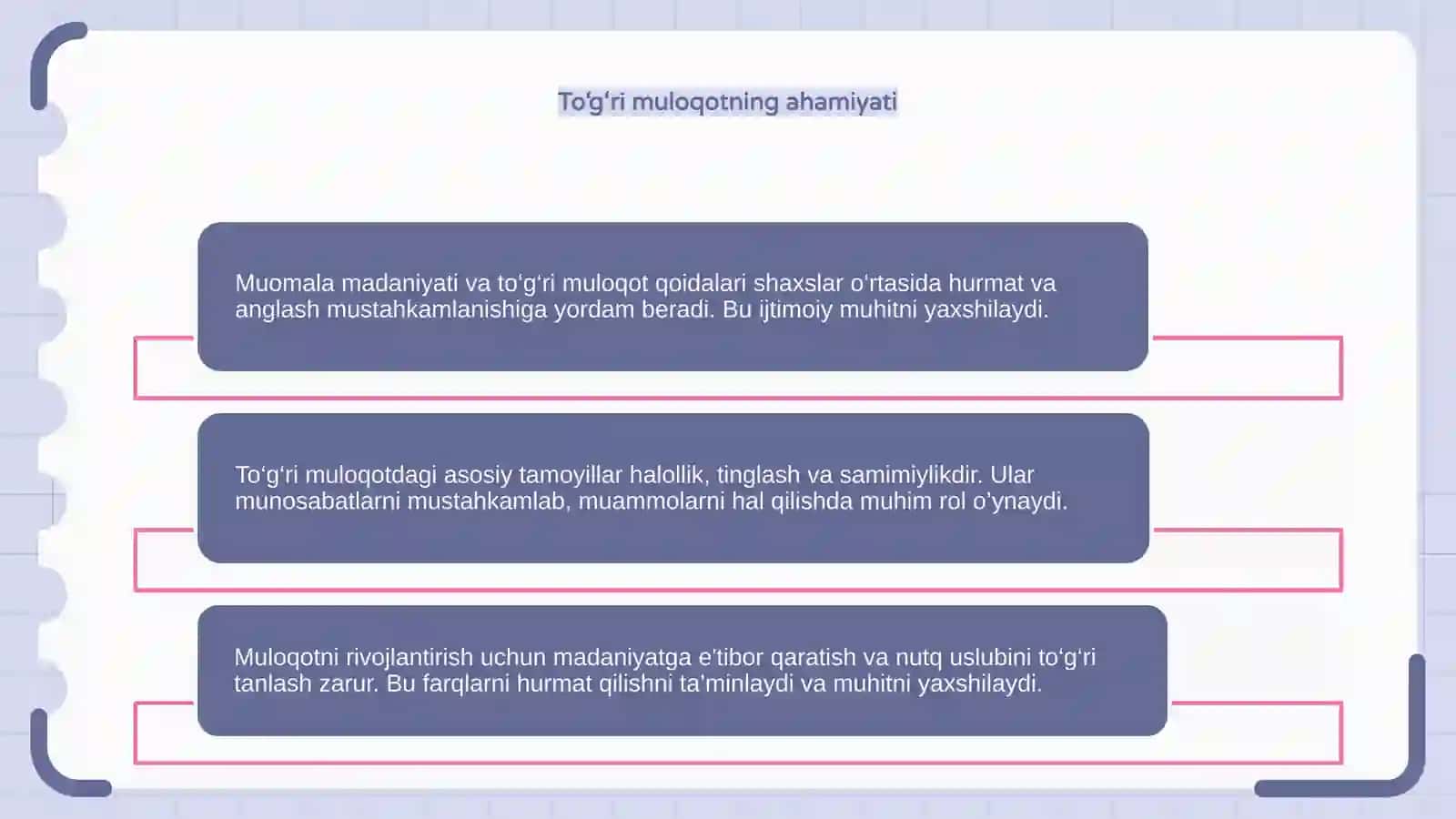 Muomala madaniyati va toʻgʻri muloqot qoidalari 4